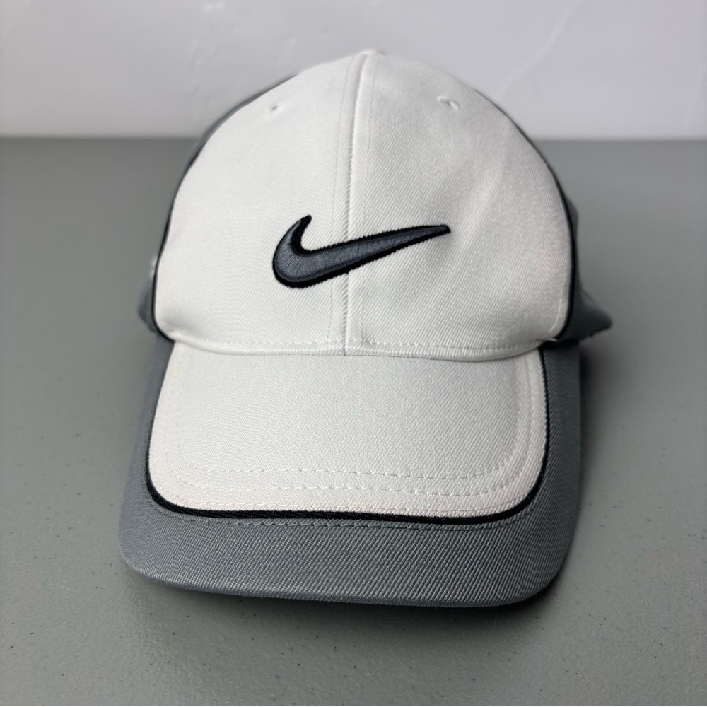 Nike Golf One Vr Fitted Baseball Cap Hat Medium/Large Gray White Men's